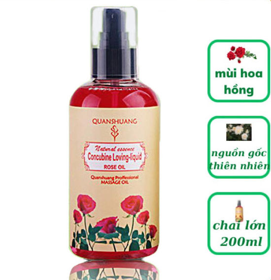 Dầu Massage Body Quanshuang Hương Hoa Hồng 200ml – Dầu Massage Dưỡng Da Thư Giãn Cao Cấp Dầu Massage Body Quanshuang Hương Hoa Hồng 200ml – Dầu Massage Dưỡng Da Thư Giãn Cao Cấp