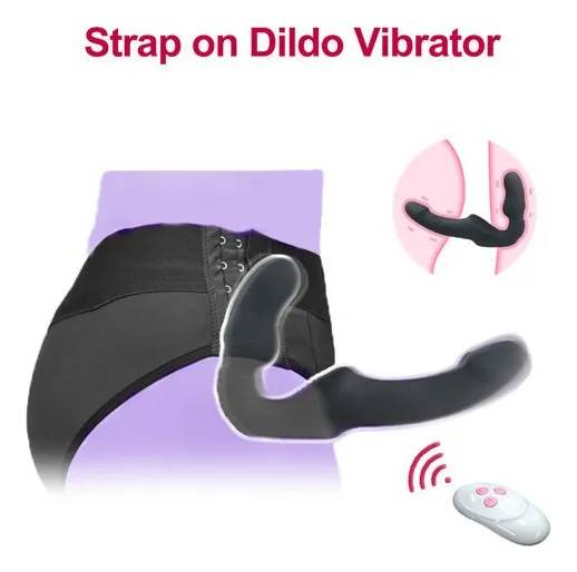 Dương Vật Giả 2 Đầu Điều Khiển Từ Xa Yunman Rung Mạnh Strap On Dildo Cho Les
