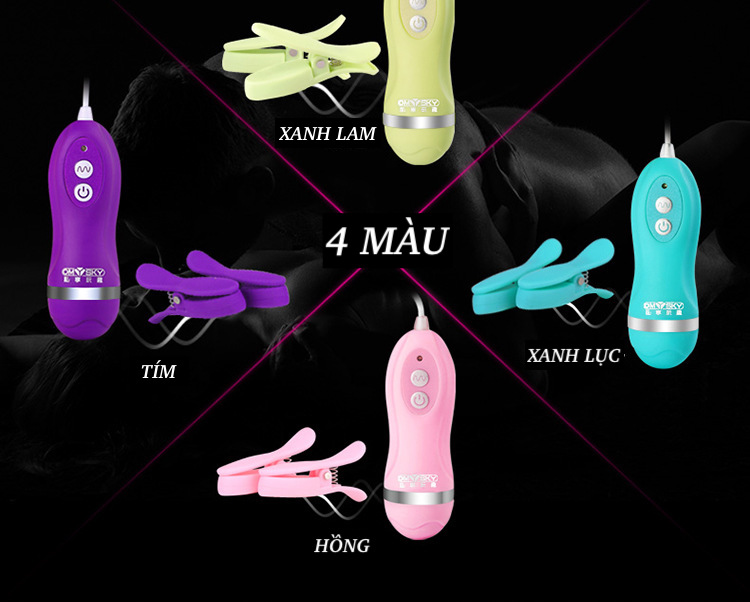 Kẹp Núm Vú OMYSKY 10 Chế Độ Rung – Nipple Clamps Kích Thích Nhũ Hoa & Âm Vật