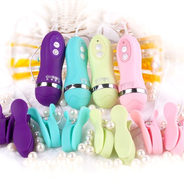 Kẹp Núm Vú OMYSKY 10 Chế Độ Rung – Nipple Clamps Kích Thích Nhũ Hoa & Âm Vật