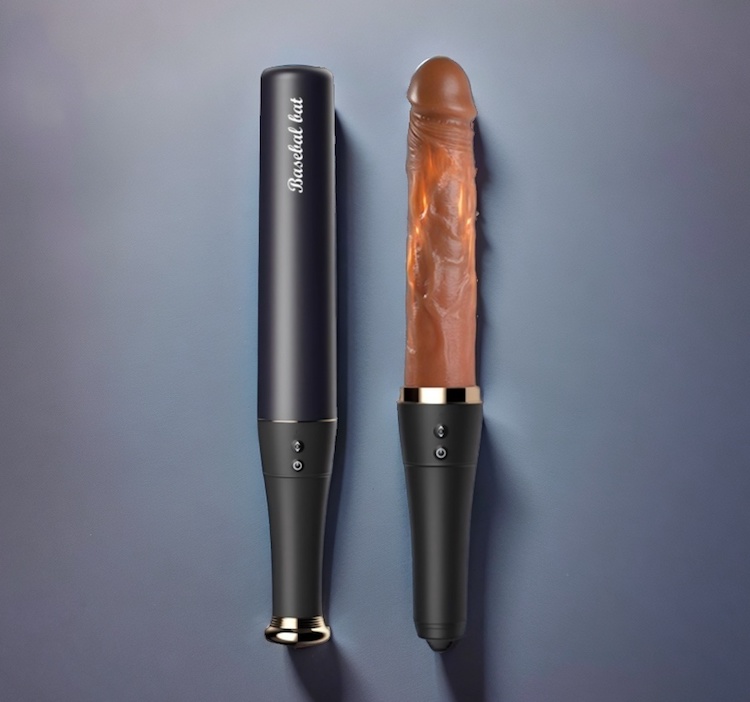 Dương vật giả 2 đầu Lilo Baseball Bat rung thụt liếm ngụy trang gậy bóng chày