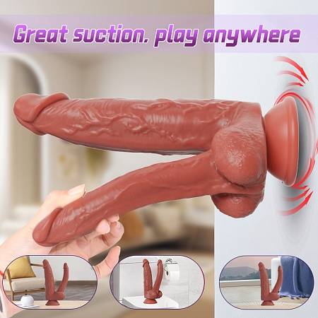 Dương Vật Giả 2 Đầu YEAIN Double Dildo 8 Inch Có Đế Hít Tường