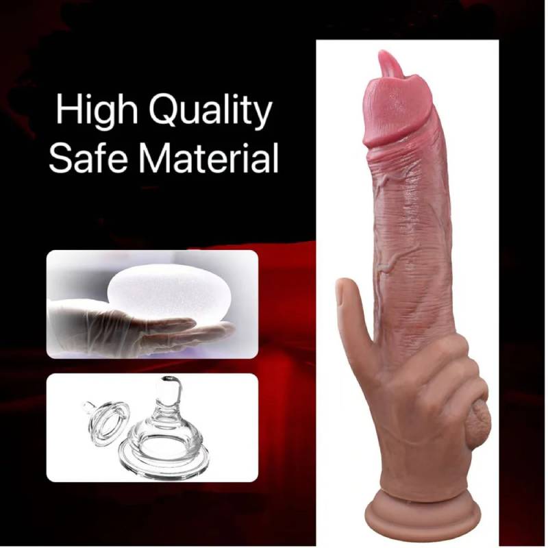 Dương vật giả ngón tay rung đa tần có lưỡi liếm đế hít tường Dương vật giả ngón tay rung đa tần có lưỡi liếm đế hít tường