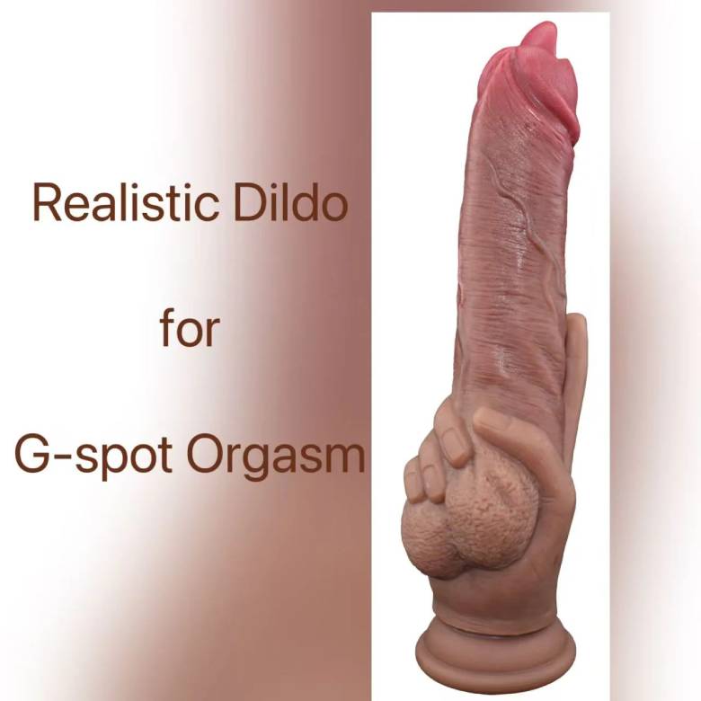 Dương vật giả ngón tay rung đa tần có lưỡi liếm đế hít tường