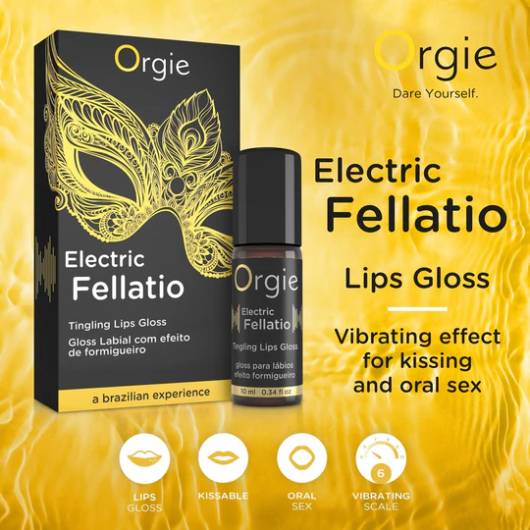 Son Orgie Electric Fellatio Lip Gloss Hiệu Ứng Rung Tê Cho Oral Sex Kích Thích Khoái Cảm