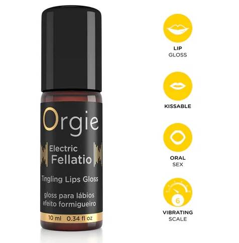 Son Orgie Electric Fellatio Lip Gloss Hiệu Ứng Rung Tê Cho Oral Sex Kích Thích Khoái Cảm