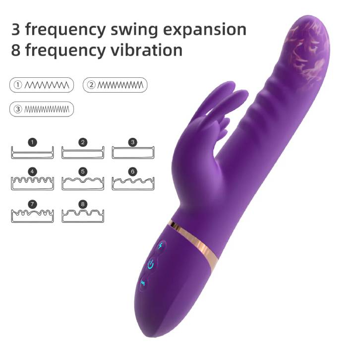 Dương vật giả Indulge rung thụt liếm dildo rabbit tai thỏ kích thích âm vật
