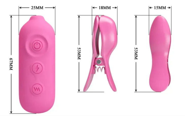 Kẹp ti kích điện PRETTY LOVE NIPPLE CLIP kích thích núm vú nhũ hoa
