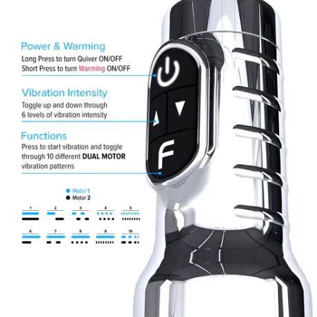 Fleshlight Quiver Rechargeable Vibrating Stroker âm đạo giả cao cấp chính hãng