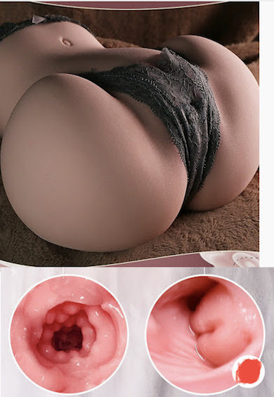 Mông giả silicon 3kg nằm ngửa rung rên cảm biến âm đạo giả nguyên khối hồng hào chân thật