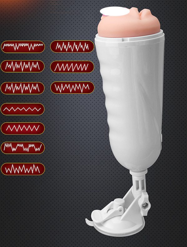 Âm đạo giả Maig 2in1 rung thụt đa năng đế gắn tường kích thích mạnh