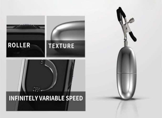 Kẹp Đầu Ti Kèm Trứng Rung 12 Chế Độ Baile Máy Massage Vòng 1 Kích Thích Mạnh