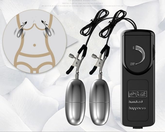 Kẹp Đầu Ti Kèm Trứng Rung 12 Chế Độ Baile Máy Massage Vòng 1 Kích Thích Mạnh