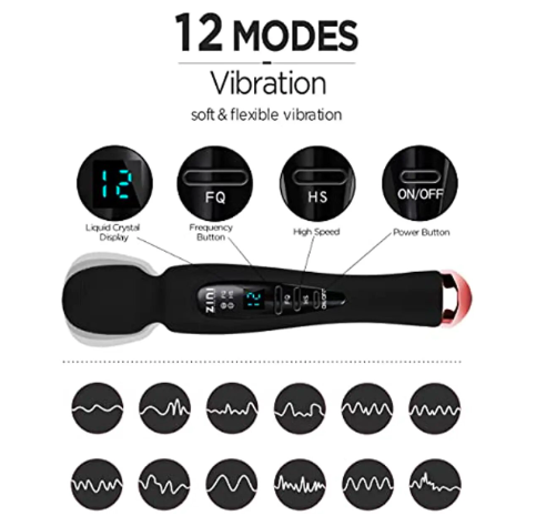 Chày rung Zini Magic Wand xoay 360 độ kích thích điểm G mạnh mẽ