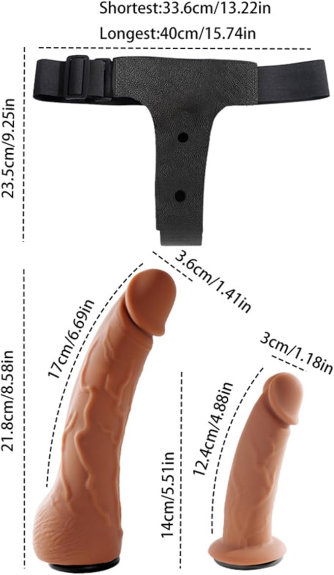 Dương vật giả 2 đầu Yeain Double Wings có đai đeo điều khiển remote từ xa