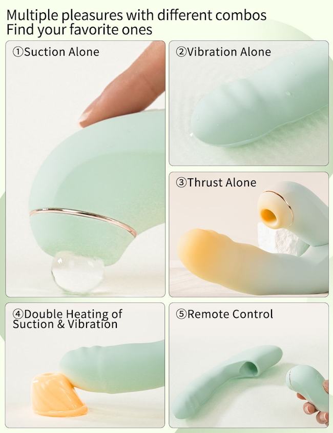 Dương vật giả SVAKOM Fatima 4 in 1 Máy Rung Thụt Hút Sưởi Ấm Hút Đa Năng Cao Cấp Cho Nữ