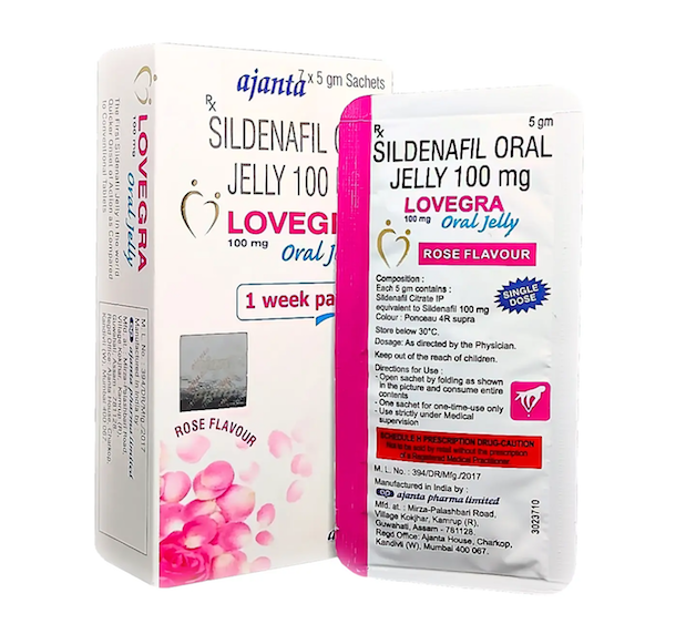Lovegra Oral Jelly 100mg – Thạch Uống Hỗ Trợ Tăng Ham Muốn Kích Thích Tình Dục Nữ Giới