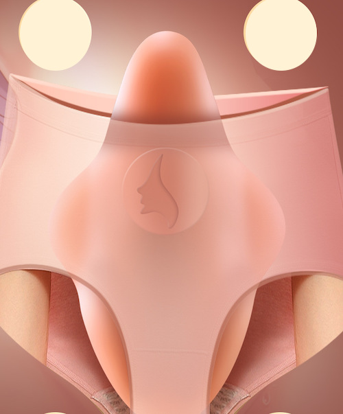 Dương vật giả rung thụt có nhiệt giãn to gắn quần lót điều khiển