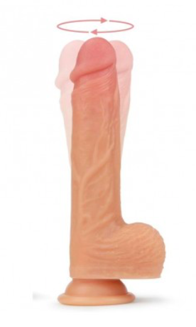 Dương vật giả Lovetoy Liam mềm rung xoay tỏa nhiệt gắn tường