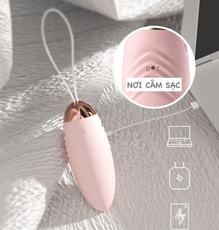 Trứng rung Lilo không dây sưởi ấm điều khiển từ xa sạc USB
