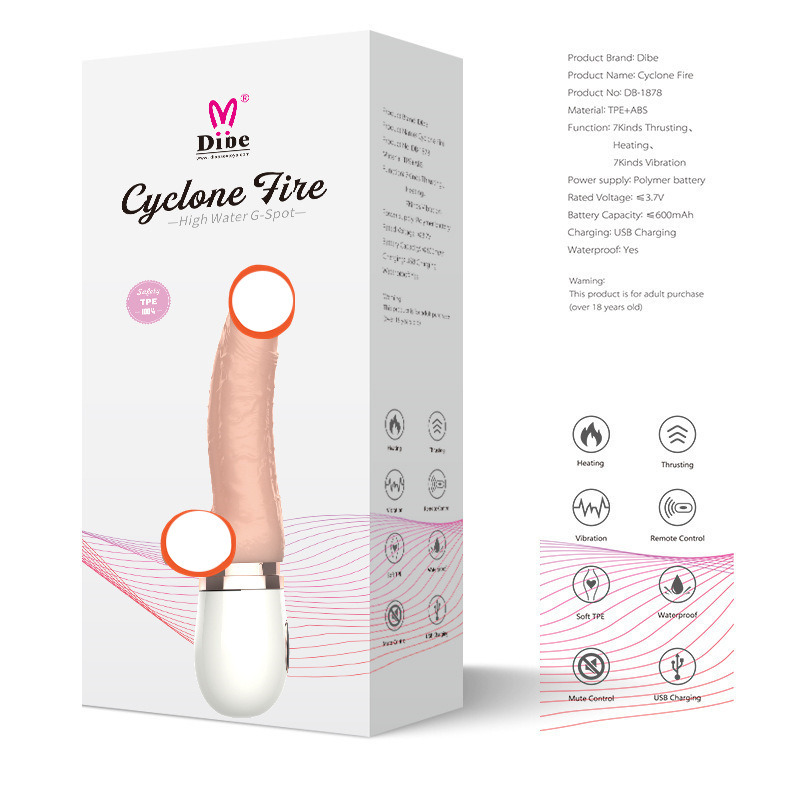 Dương vật giả xoay ngoáy CyClone Fire toả nhiệt đế tường