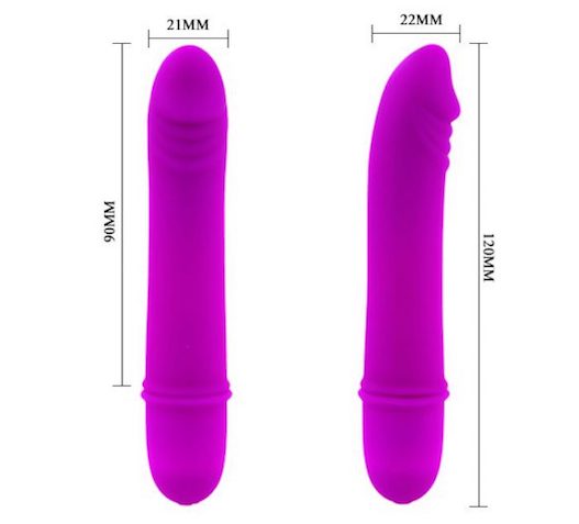 Dương vật giả silicone mini Prettylove BECH 10 chế độ rung mềm mịn tiện lợi