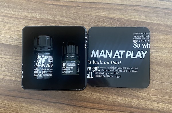 Popper Man At Play Đen 60ml mùi hương mạnh bật nhanh combo hộp thép giá rẻ