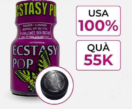 Popper Ecstasy Pop 10ml tăng khoái cảm mạnh mượt không đau đầu