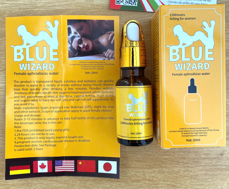 Blue Wizard Gold 20ml Thuốc Kích Dục Nữ Dạng Nước Loại Mạnh