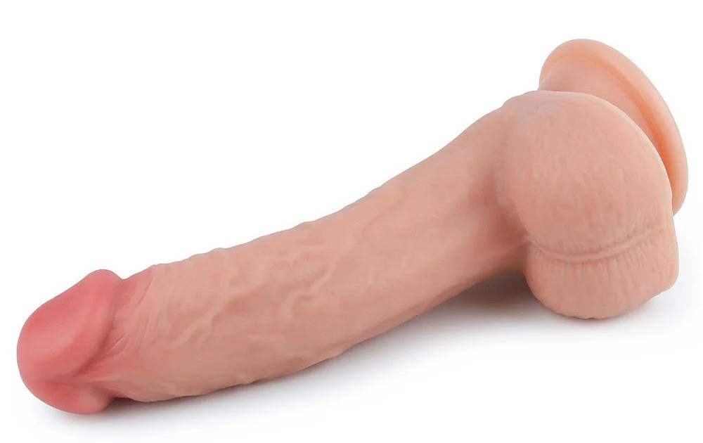 Dương Vật GIả Lovetoy 8 Inch Silicon 2 Lớp Chim Giả Gắn Tường Mềm Mại Giống Thật