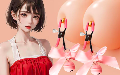 Bỏ sỉ Bộ kẹp vú có lục lạc đính nơ dễ thương giá sỉ