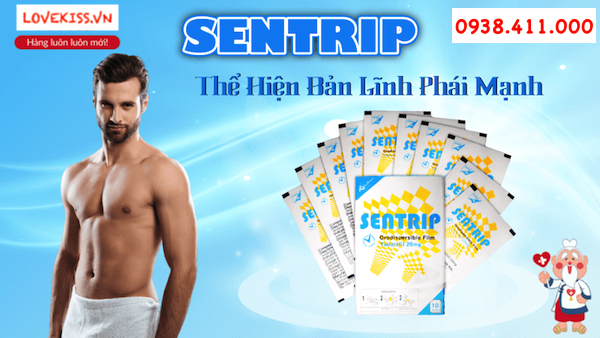Tem ngậm Sentrip Korea tadalafil 20mg tăng cường sinh lý mạnh mẽ bảo vệ sức khỏe