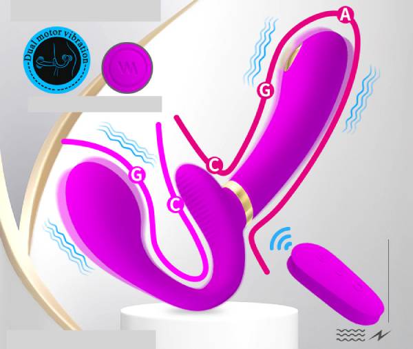 Dương vật giả 2 đầu Pretty Love Thunderbird rung sốc điện sạc tiện lợi