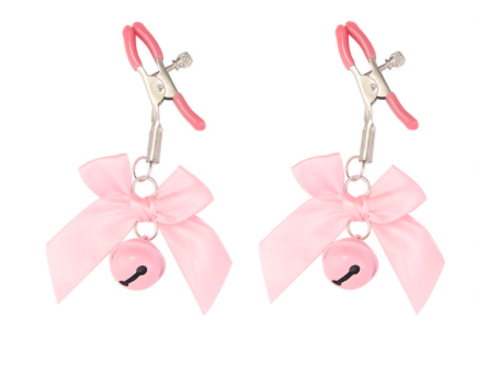 Bỏ sỉ Bộ kẹp vú có lục lạc đính nơ dễ thương giá sỉ