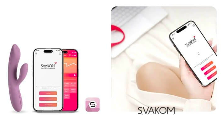 Dương vật giả 2 nhánh Svakom TRYSTA NEO điều khiển app rung kích thích
