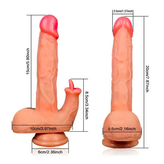 Dương Vật Giả Siêu Mềm Rung Thụt Có Lưỡi Bú Liếm Tăng Khoái Cảm