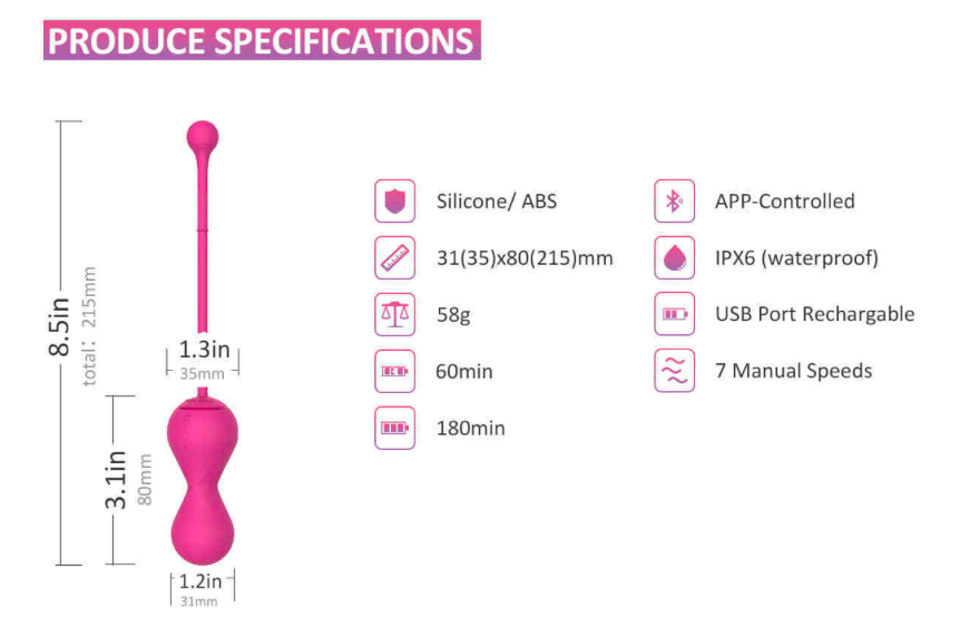 Máy se khít âm đạo Magic Kegel Gen 2 Bluetooth điều khiển app