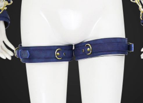 Bộ thắt lưng khóa tay đùi da PU đỏ bạo dâm kích thích BDSM