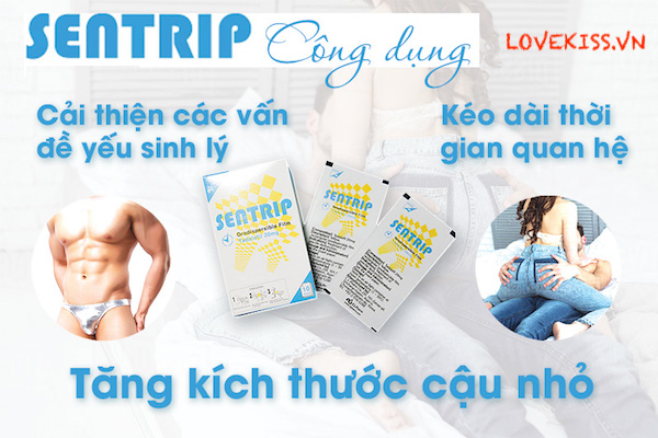 Tem ngậm Sentrip Korea tadalafil 20mg tăng cường sinh lý mạnh mẽ bảo vệ sức khỏe