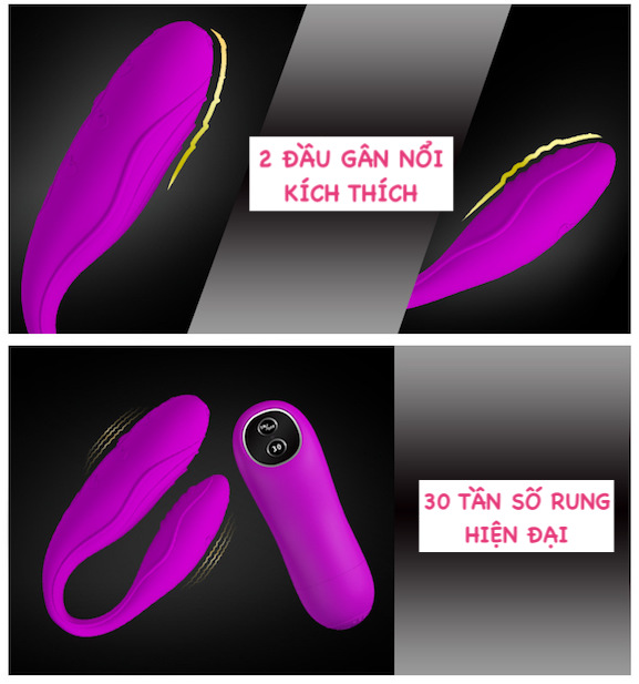 Trứng rung 2 đầu Pretty Love Indulgence – Massage điểm G, không dây, kích thích sướng mê