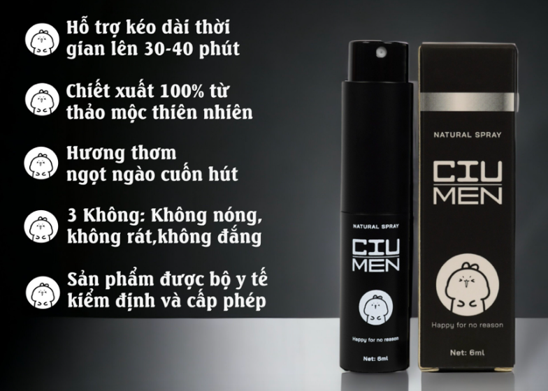 Chai xịt Ciumen chính hãng tăng khoái cảm kéo dài quan hệ giá rẻ