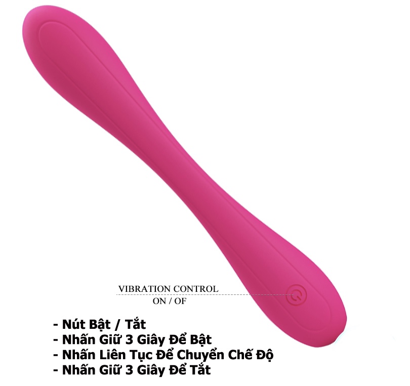 Que rung 2 đầu Pretty Love Yedda silicon y tế 12 chế độ rung