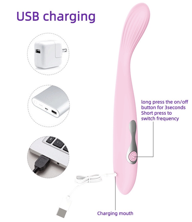 Que Rung Móc Điểm G Guerlani Silicone Sạc Pin 10 Chế Độ Mạnh