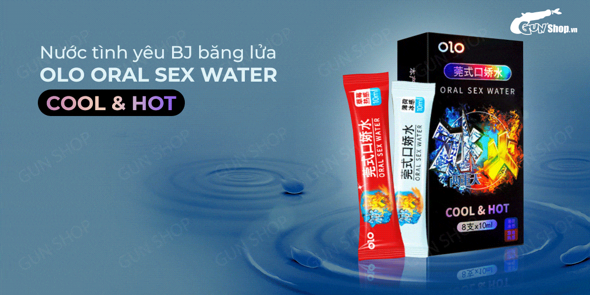  Đại lý Nước tình yêu BJ băng lửa - OLO Oral Sex Water Cool & Hot - Hộp 4 cặp hàng mới về