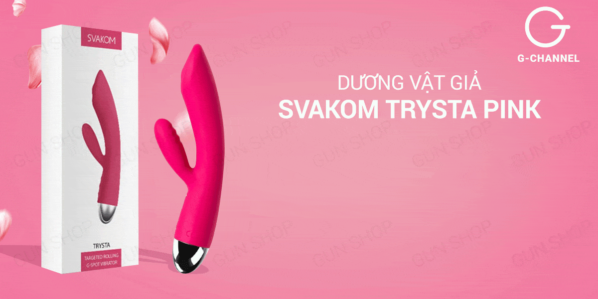  Đại lý Dương vật giả cao cấp 35 tần số rung dùng sạc - Svakom Trysta Pink tốt nhất