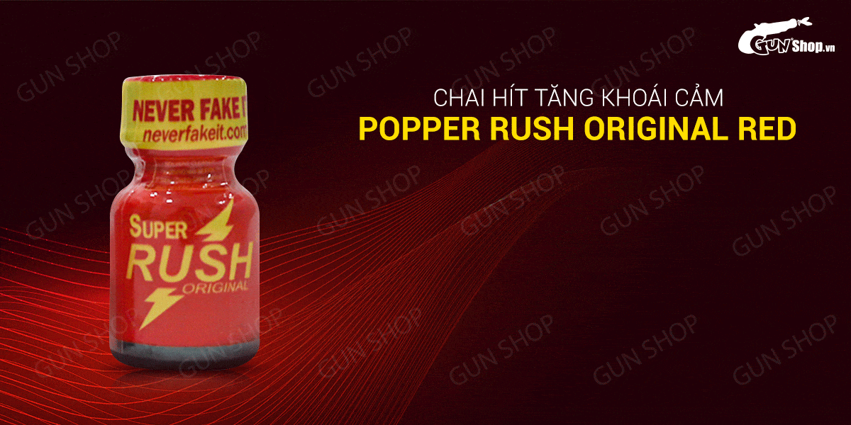  Phân phối Chai hít tăng khoái cảm Popper Rush Original Red - Chai 10ml giá tốt