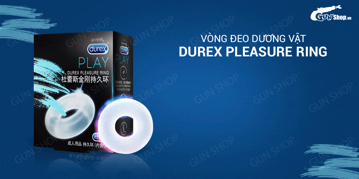 Sỉ Vòng đeo dương vật tăng khoái cảm kéo dài thời gian - Durex Pleasure Ring hàng xách tay