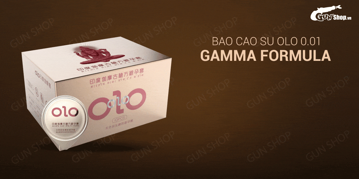  Nhập sỉ Bao cao su OLO 0.01 Gamma Formula - Kéo dài thời gian gân gai - Hộp 10 cái nhập khẩu