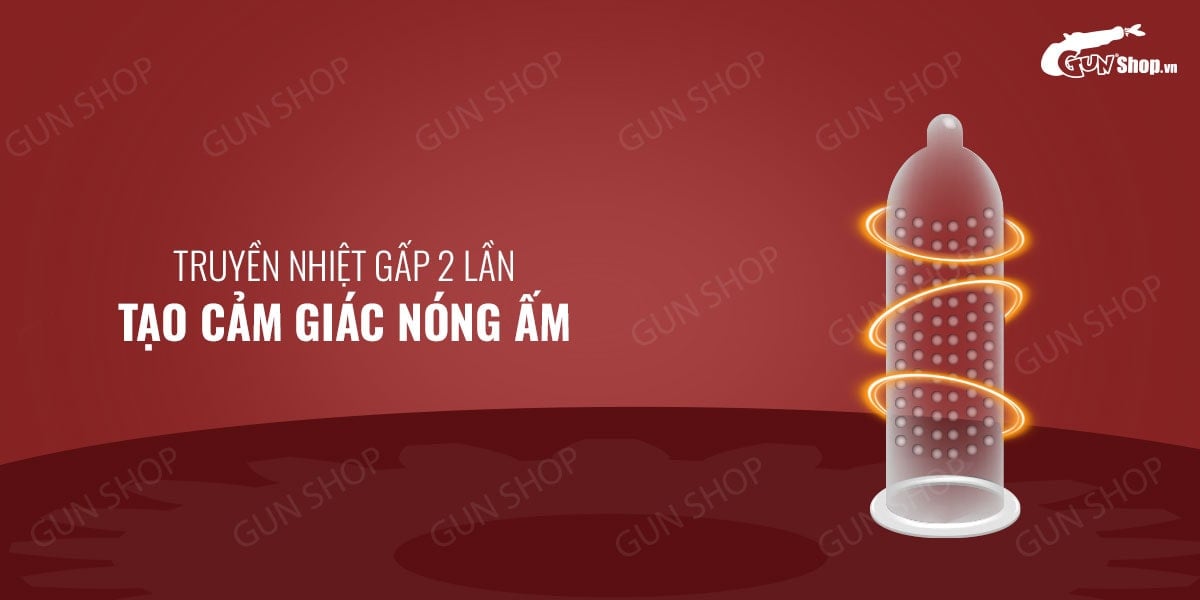  Kho sỉ Bao cao su OLO 0.01 Large Bump Stimulation - Siêu mỏng nóng ấm hương vani - Hộp 10 cái chính hãng