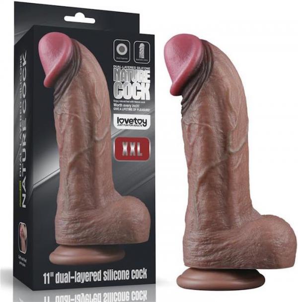  Địa chỉ bán Lovetoy Nature Cock 11 inch Size XXL Dương Vật Giả Silicon Bạch Kim Siêu To Khủng  nhập khẩu 